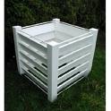 A more appealing Compost Bin made of Vinyl Fencing.